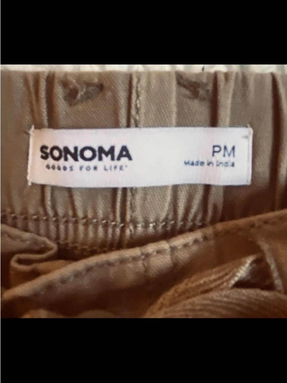 NWT Women’s Sonoma Shorts Size Petite Medium Khaki Brown Utility Short Shorts - Picture 3 of 6